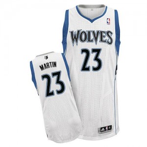 Maillot NBA Minnesota Timberwolves #23 Kevin Martin Blanc Adidas Authentic Home - Homme