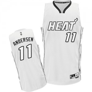 Maillot NBA Authentic Chris Andersen #11 Miami Heat Blanc - Homme