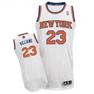 Maillot NBA Authentic Derrick Williams #23 New York Knicks Home Blanc - Homme