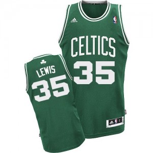 Maillot NBA Boston Celtics #35 Reggie Lewis Vert (No Blanc) Adidas Swingman Road - Homme