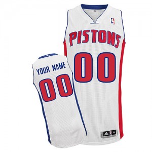 Maillot NBA Authentic Personnalisé Detroit Pistons Home Blanc - Enfants