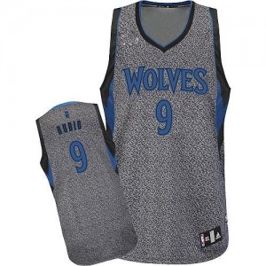 Maillot NBA Authentic Ricky Rubio #9 Minnesota Timberwolves Static Fashion Gris - Homme
