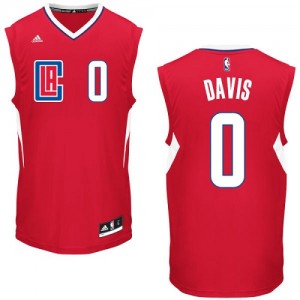 Maillot NBA Rouge Glen Davis #0 Los Angeles Clippers Road Authentic Homme Adidas