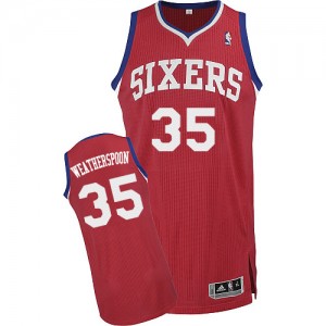 Maillot NBA Authentic Clarence Weatherspoon #35 Philadelphia 76ers Road Rouge - Homme