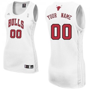 Maillot NBA Chicago Bulls Personnalisé Swingman Blanc Adidas Home - Femme