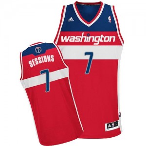 Washington Wizards Ramon Sessions #7 Road Swingman Maillot d'équipe de NBA - Rouge pour Homme