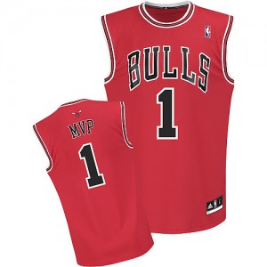 Chicago Bulls Derrick Rose #1 2011 MVP Authentic Maillot d'équipe de NBA - Rouge pour Homme