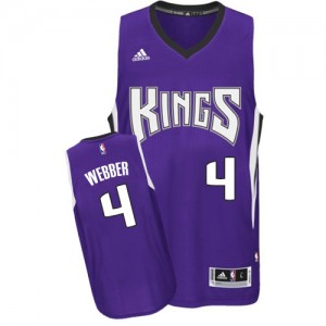 Sacramento Kings Chris Webber #4 Road Swingman Maillot d'équipe de NBA - Violet pour Homme