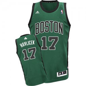 Boston Celtics #17 Adidas Alternate Vert (No. noir) Swingman Maillot d'équipe de NBA pas cher - John Havlicek pour Homme