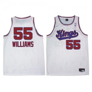 Maillot Authentic Sacramento Kings NBA New Throwback Blanc - #55 Jason Williams - Homme