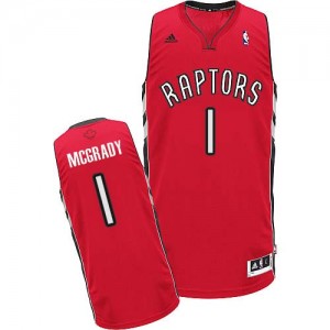 Toronto Raptors Tracy Mcgrady #1 Road Swingman Maillot d'équipe de NBA - Rouge pour Homme
