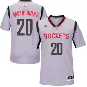Maillot NBA Houston Rockets #20 Donatas Motiejunas Gris Adidas Swingman Alternate - Homme