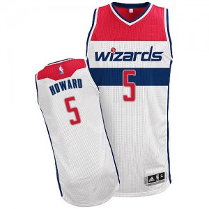 Maillot NBA Washington Wizards #5 Juwan Howard Blanc Adidas Authentic Home - Homme
