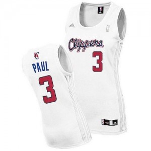 Maillot NBA Blanc Chris Paul #3 Los Angeles Clippers Home Swingman Femme Adidas