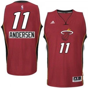 Miami Heat Chris Andersen #11 2014-15 Christmas Day Swingman Maillot d'équipe de NBA - Rouge pour Homme