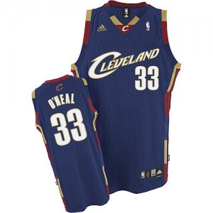 Maillot NBA Swingman Shaquille O'Neal #33 Cleveland Cavaliers Throwback Bleu marin - Homme