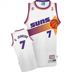 Maillot Swingman Phoenix Suns NBA Throwback Blanc - #7 Kevin Johnson - Homme