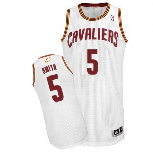 Maillot NBA Authentic J.R. Smith #5 Cleveland Cavaliers Home Blanc - Homme