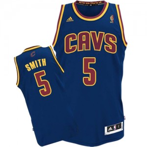 Maillot NBA Cleveland Cavaliers #5 J.R. Smith Bleu marin Adidas Swingman CavFanatic - Homme