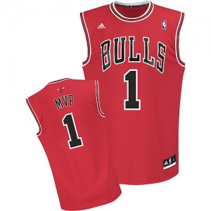 Maillot NBA Swingman Derrick Rose #1 Chicago Bulls 2011 MVP Rouge - Homme