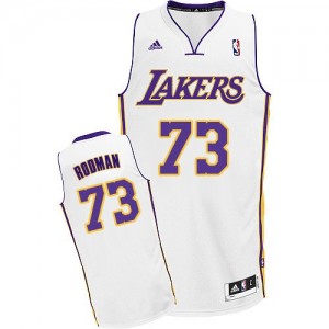 Maillot Adidas Blanc Alternate Swingman Los Angeles Lakers - Dennis Rodman #73 - Homme