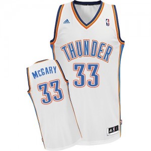 Maillot Adidas Blanc Home Swingman Oklahoma City Thunder - Mitch McGary #33 - Homme