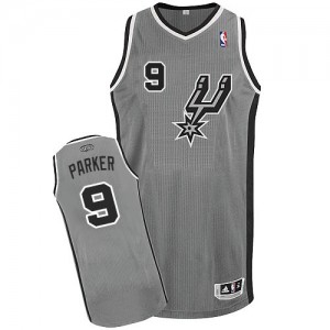 Maillot Authentic San Antonio Spurs NBA Alternate Gris argenté - #9 Tony Parker - Homme