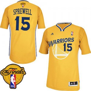 Maillot Adidas Or Alternate 2015 The Finals Patch Swingman Golden State Warriors - Latrell Sprewell #15 - Homme