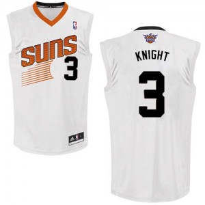Phoenix Suns #3 Adidas Home Blanc Swingman Maillot d'équipe de NBA en ligne pas chers - Brandon Knight pour Homme