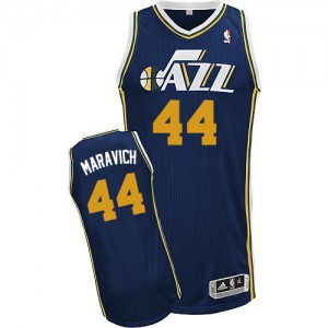 Maillot NBA Authentic Pete Maravich #44 Utah Jazz Road Bleu marin - Homme