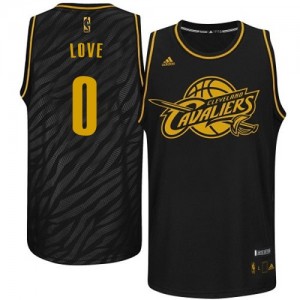 Cleveland Cavaliers Kevin Love #0 Precious Metals Fashion Authentic Maillot d'équipe de NBA - Noir pour Homme