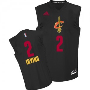 Maillot Adidas Noir New Fashion Swingman Cleveland Cavaliers - Kyrie Irving #2 - Homme