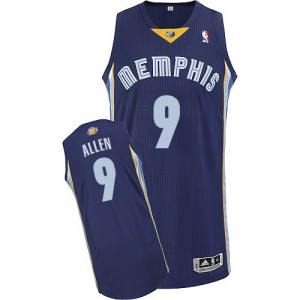 Memphis Grizzlies Tony Allen #9 Road Authentic Maillot d'équipe de NBA - Bleu marin pour Homme