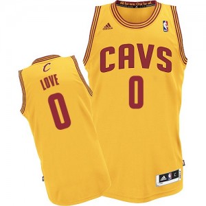 Maillot NBA Or Kevin Love #0 Cleveland Cavaliers Alternate Swingman Enfants Adidas