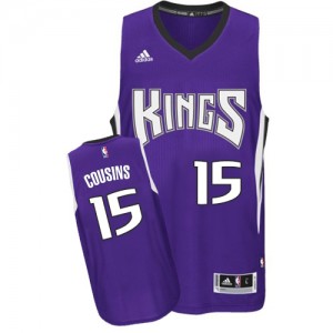 Sacramento Kings #15 Adidas Road Violet Swingman Maillot d'équipe de NBA 100% authentique - DeMarcus Cousins pour Homme