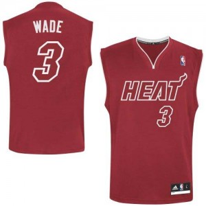 Maillot NBA Authentic Dwyane Wade #3 Miami Heat Pride Rouge - Homme