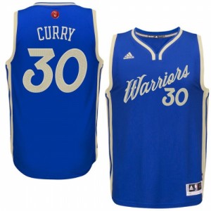 Golden State Warriors #30 Adidas 2015-16 Christmas Day Bleu royal Authentic Maillot d'équipe de NBA à vendre - Stephen Curry pour Homme