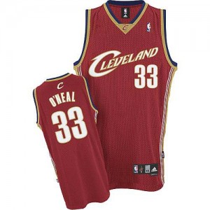 Maillot NBA Authentic Shaquille O'Neal #33 Cleveland Cavaliers Throwback Rouge - Homme