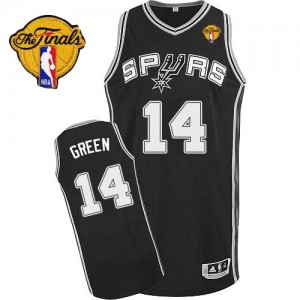 San Antonio Spurs #14 Adidas Road Finals Patch Noir Authentic Maillot d'équipe de NBA boutique en ligne - Danny Green pour Homme